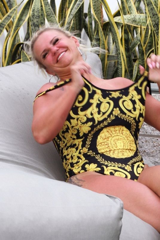 KERRY KATONA in Swimsuit at a Pool in Thailand 08/25/2019