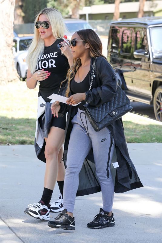 KHLOE KARDASHIAN and MALIKA HAQQ Out in Woodland Hills 08/01/2019