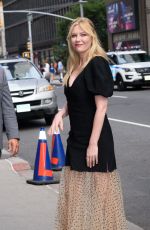 KIRSTEN DUNST Arrives at Late Show with Stephen Colbert in New York 08/15/2019
