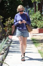 KIRSTEN DUNST in Denim Skirt Out in Studio City 08/28/2019