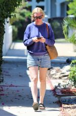 KIRSTEN DUNST in Denim Skirt Out in Studio City 08/28/2019