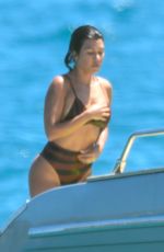 KOURTNEY KARDASHIAN in Bikini at a Boat in Sardinia 07/30/2019