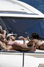 KOURTNEY KARDASHIAN in Bikini at a Boat in Sardinia 07/30/2019