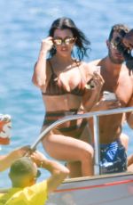 KOURTNEY KARDASHIAN in Bikini at a Boat in Sardinia 07/30/2019