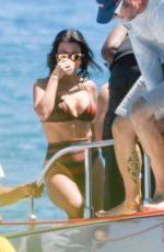 KOURTNEY KARDASHIAN in Bikini at a Boat in Sardinia 07/30/2019
