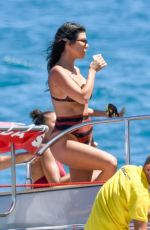 KOURTNEY KARDASHIAN in Bikini at a Boat in Sardinia 07/30/2019
