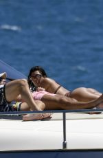 KOURTNEY KARDASHIAN in Bikini at a Boat in Sardinia 07/30/2019