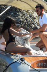 KOURTNEY KARDASHIAN in Swimsuit at a Boat in Portofino 08/04/2019