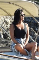 KOURTNEY KARDASHIAN in Swimsuit at a Boat in Portofino 08/04/2019