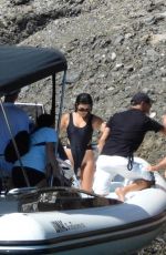 KOURTNEY KARDASHIAN in Swimsuit at a Boat in Portofino 08/04/2019