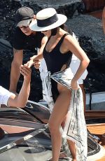 KOURTNEY KARDASHIAN in Swimsuit at a Boat in Portofino 08/04/2019