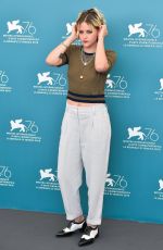 KRISTEN STEWART at Seberg Photocall at 2019 Venice Film Festival 08/30/2019