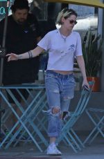 KRISTEN STEWART in Ripped Denim Out in Los Angeles 07/31/2019