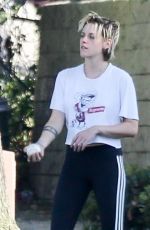 KRISTEN STEWART Plays Softball in Los Angeles 08/09/2019