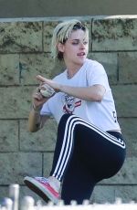 KRISTEN STEWART Plays Softball in Los Angeles 08/09/2019