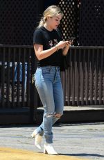 KRISTINA KANE in Ripped Denim Out in Studio City 08/08/2019