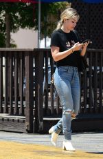 KRISTINA KANE in Ripped Denim Out in Studio City 08/08/2019