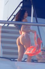 KYLIE JENNER and ANASTASIA KARANIKOLAOU in Bikinis at a Yach in Capri 08/09/2019