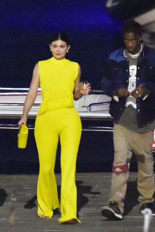 KYLIE JENNER and Travis Scott Night Out in Portofino 08/12/2019
