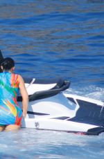 KYLIE JENNER and Travis Scott on a Jet Ski in Positano 08/10/2019