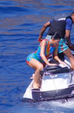 KYLIE JENNER and Travis Scott on a Jet Ski in Positano 08/10/2019