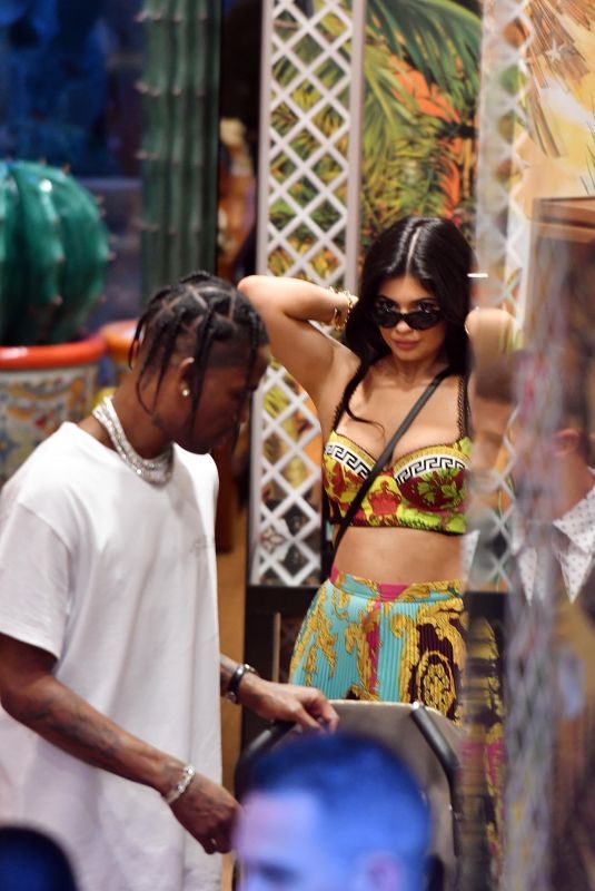 KYLIE JENNER and Travis Scott Out Shopping in Capri 08/08/2019