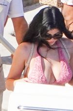 KYLIE JENNER in Bikini Top Out in Capri 08/09/2019