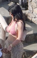 KYLIE JENNER in Bikini Top Out in Capri 08/09/2019