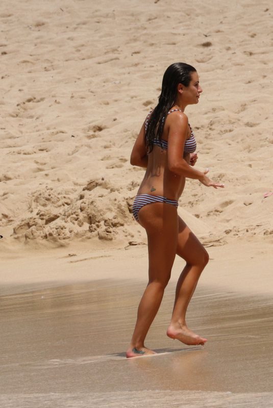 LEA MICHELE in Bikini at a Beach in Hawaii 08/07/2019