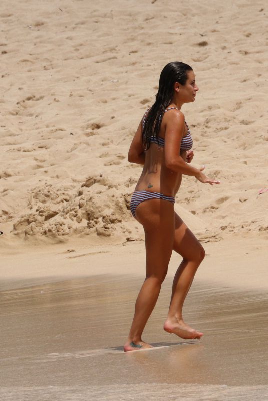 LEA MICHELE in Bikini at a Beach in Hawaii 08/07/2019