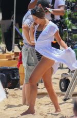 LEA MICHELE in Swimsuit on the Set of Same Time Next Christmas in Hawaii 08/09/2019
