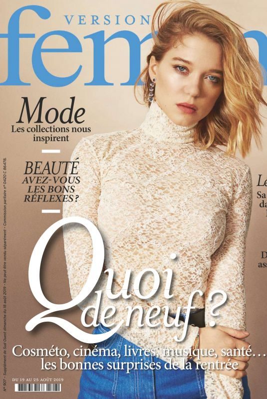 LEA SEYDOUX in Femina Magazine, August 2019