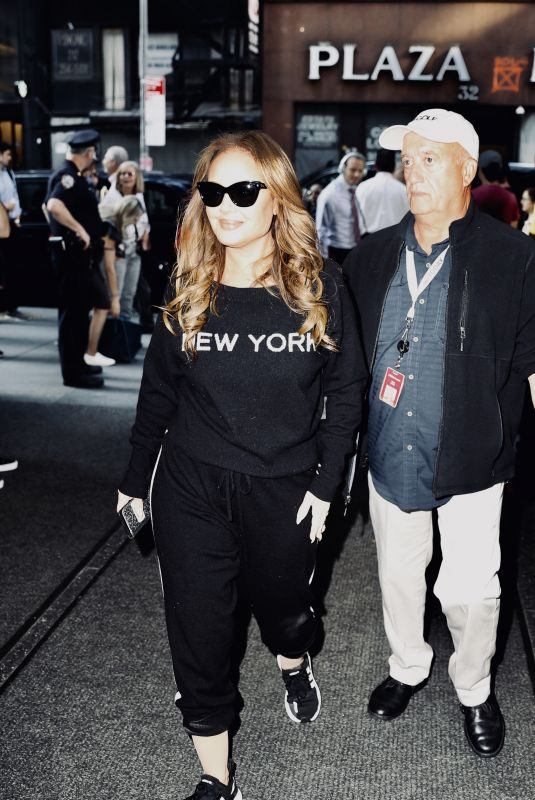 LEAH REMINI Arrives at Today show in New York 08/15/2019