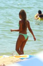 LEIGH-ANNE PINNOCK in Bikini at a Beach in Barcelona 08/04/2019