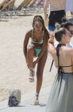 LEIGH-ANNE PINNOCK in Bikini at a Beach in Barcelona 08/04/2019