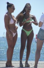 LEIGH-ANNE PINNOCK in Bikini at a Beach in Barcelona 08/04/2019