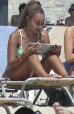 LEIGH-ANNE PINNOCK in Bikini at a Beach in Barcelona 08/04/2019