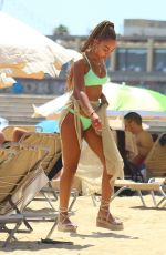 LEIGH-ANNE PINNOCK in Bikini at a Beach in Barcelona 08/04/2019