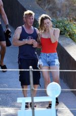 LEILA GEORGE and Sean Penn on Holiday in Positano 08/06/2019