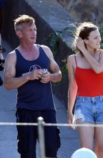 LEILA GEORGE and Sean Penn on Holiday in Positano 08/06/2019