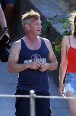 LEILA GEORGE and Sean Penn on Holiday in Positano 08/06/2019