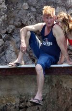 LEILA GEORGE and Sean Penn on Holiday in Positano 08/06/2019