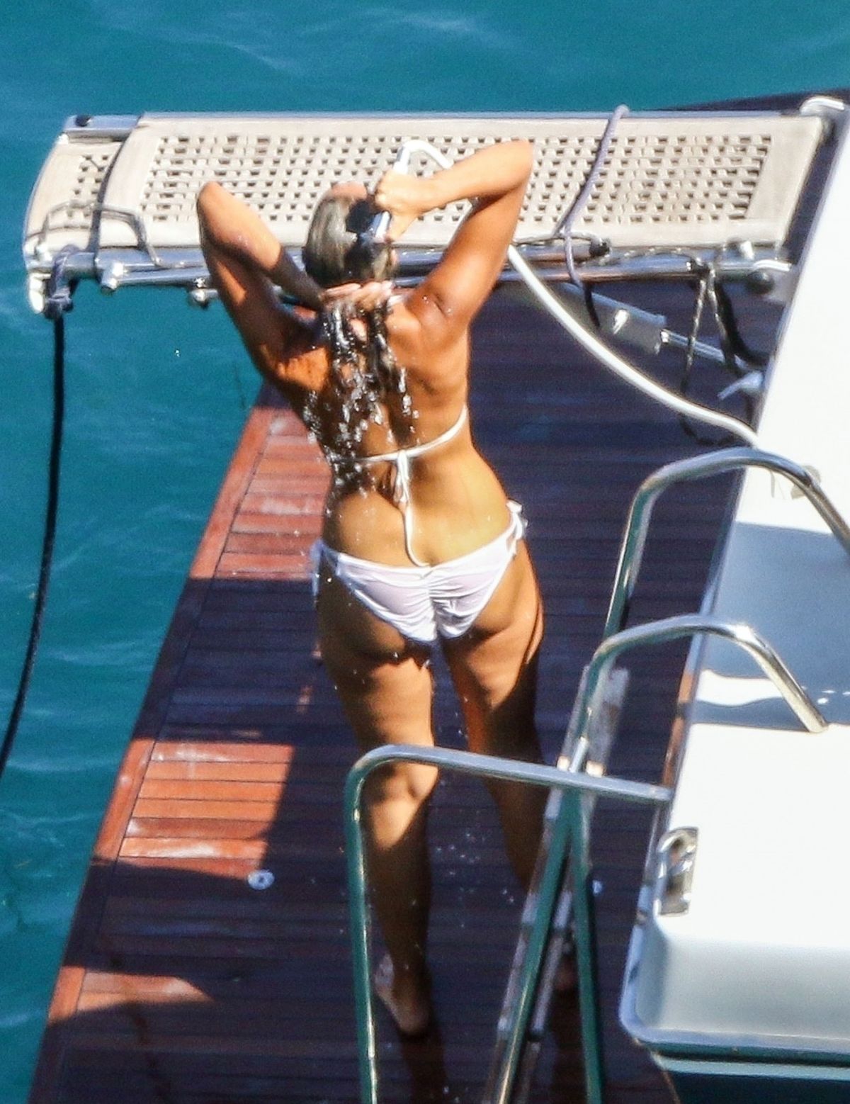 LEONA LEWIS in Bikini at a Boat in Capri 08/11/2019.