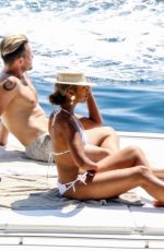 LEONA LEWIS in Bikini at a Boat in Capri 08/11/2019