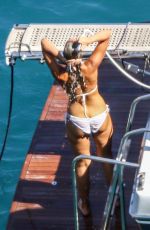 LEONA LEWIS in Bikini at a Boat in Capri 08/11/2019