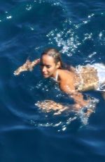 LEONA LEWIS in Bikini at a Boat in Capri 08/11/2019