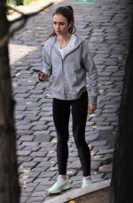 LILY COLLINS at Emily in Paris Set in Paris 08/19/2019