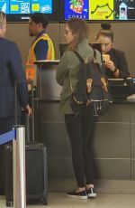 LILY COLLINS at Los Angeles International Airport 08/03/2019