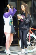 LILY COLLINS Leaves Dogpound Gym in Los Angeles 08/01/2019