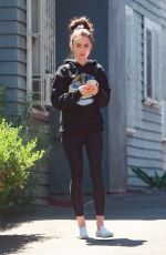 LILY COLLINS Leaves Pilates Class Hollywood 08/02/2019